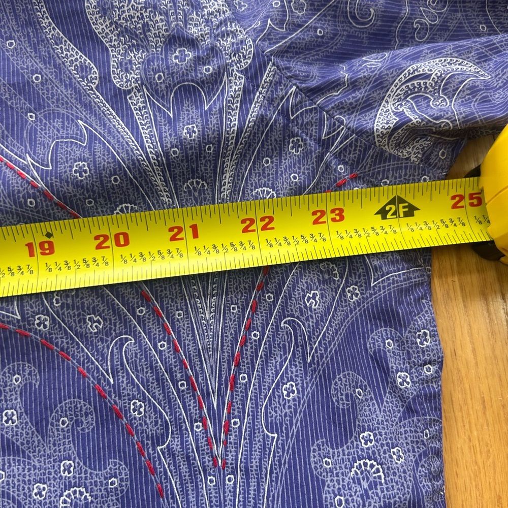 Robert Graham Men's XL Purple Paisley Button Down Shirt Contrast White Collar LS - Picture 7 of 10